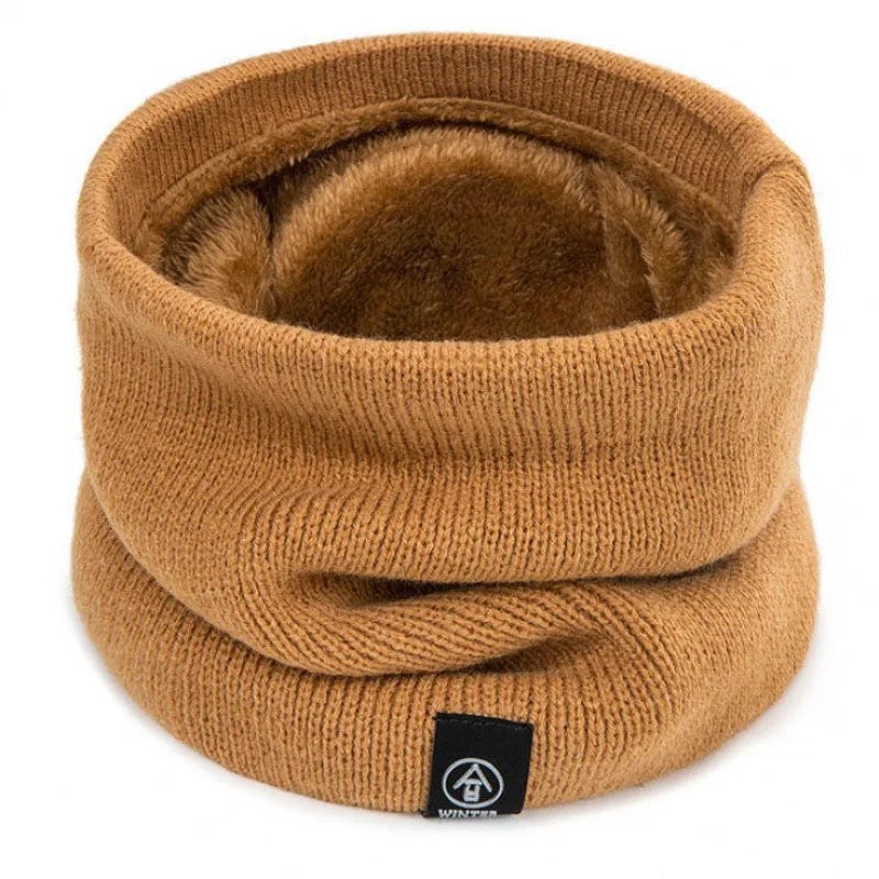Fashion Women Knitted Scarf Solid Cashmer Like Winter Snood Scarves Lady Warm Wool Fur Thick Unisex Men Neck Scarfs Ring